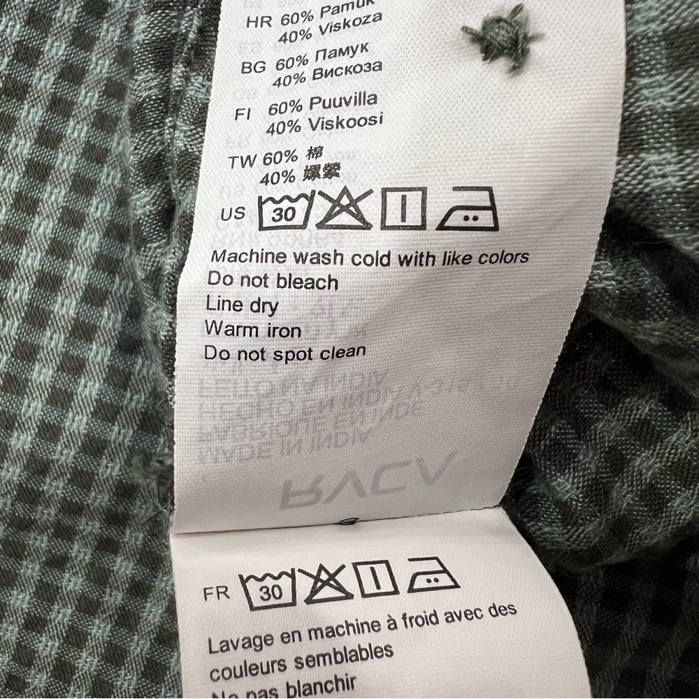 RVCA Sleeveless Jumpsuit Women’s Sz L Green&Black Check Pattern - Picture 8 of 11